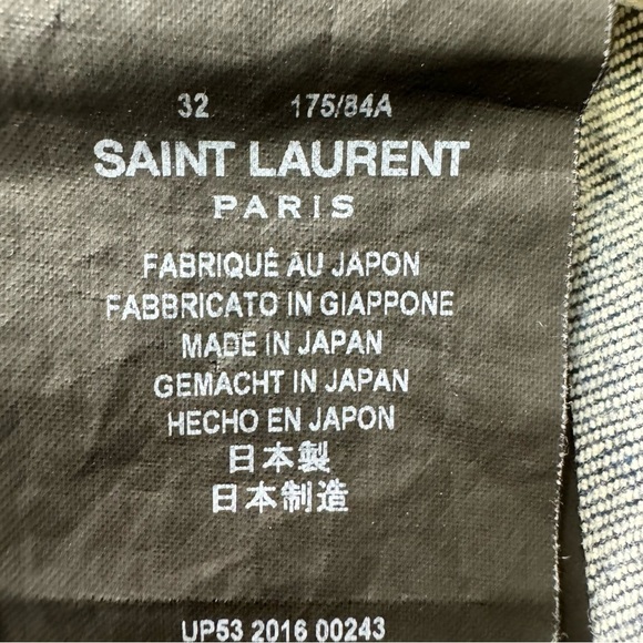 Saint Laurent Blue Skinny Jeans Size 32 - Picture 10 of 13